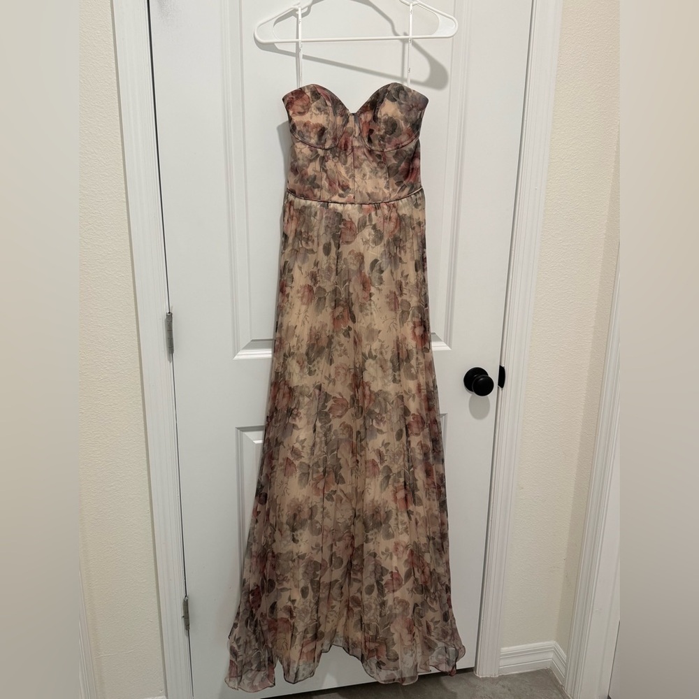Lulus Corset Strapless Maxi Dress Size 8 NWT